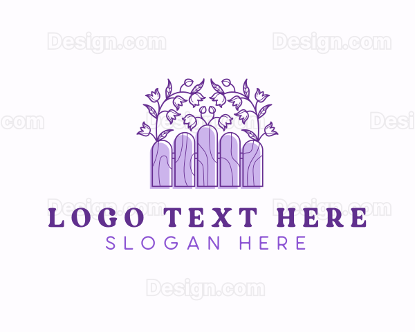 Lawn Garden Flower Logo