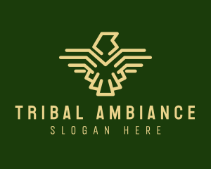 Tribal Flying Eagle logo design