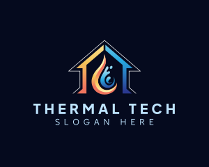 Hot Cold House Thermal logo design