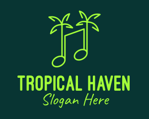 Neon Tropical Music logo design