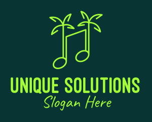 Neon Tropical Music logo design
