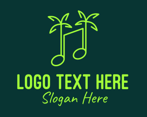 Tune - Neon Tropical Music logo design
