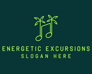 Neon Tropical Music logo design