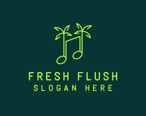 Neon Tropical Music logo design