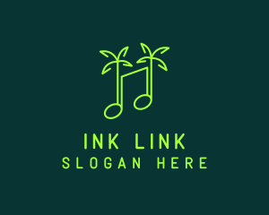 Neon Tropical Music logo design