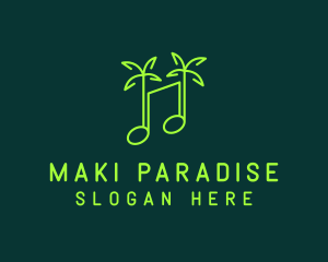 Neon Tropical Music logo design