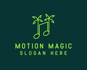 Neon Tropical Music logo design