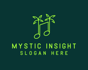 Neon Tropical Music logo design