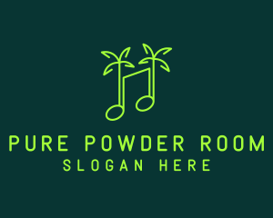 Neon Tropical Music logo design