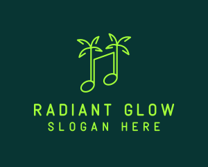 Neon Tropical Music logo design