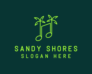 Neon Tropical Music logo design