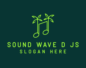 Neon Tropical Music logo design