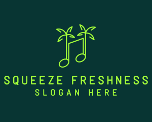 Neon Tropical Music logo design