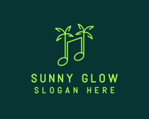 Neon Tropical Music logo design