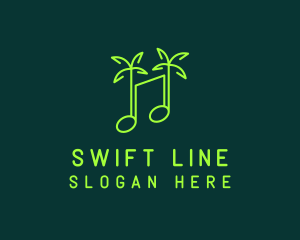 Neon Tropical Music logo design