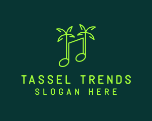 Neon Tropical Music logo design