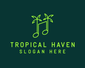 Neon Tropical Music logo design