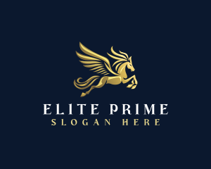 Luxury Flying Pegasus logo design