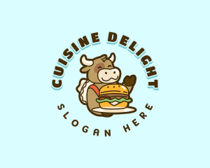 Cow Burger Restaurant logo design