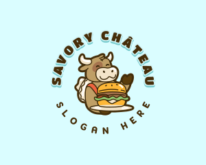 Cow Burger Restaurant logo design