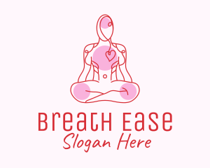 Wellness Yoga Heart Care logo design