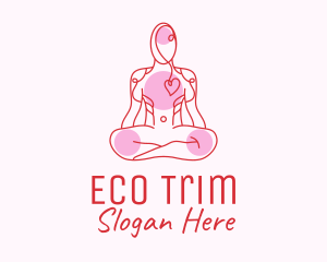 Wellness Yoga Heart Care logo design