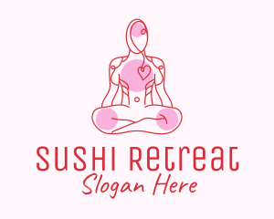 Wellness Yoga Heart Care logo design