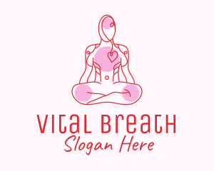 Wellness Yoga Heart Care logo design