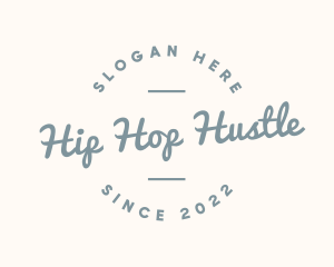 Hipster Round Cursive logo design