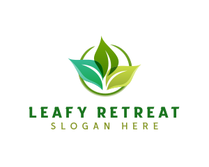 Leaf Landscaping Natural logo design