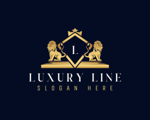 Deluxe Luxury Lion logo design