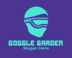 Goggles AI Robot logo design