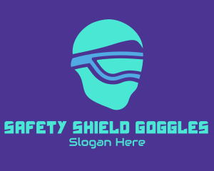 Goggles AI Robot logo design