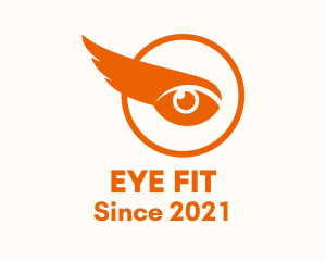 Orange Wing Eye logo design