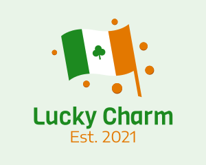 Irish Flag Shamrock logo design