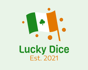 Irish Flag Shamrock logo design