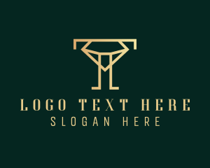 Diamond Jeweler Letter T logo