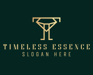 Diamond Jeweler Letter T logo design