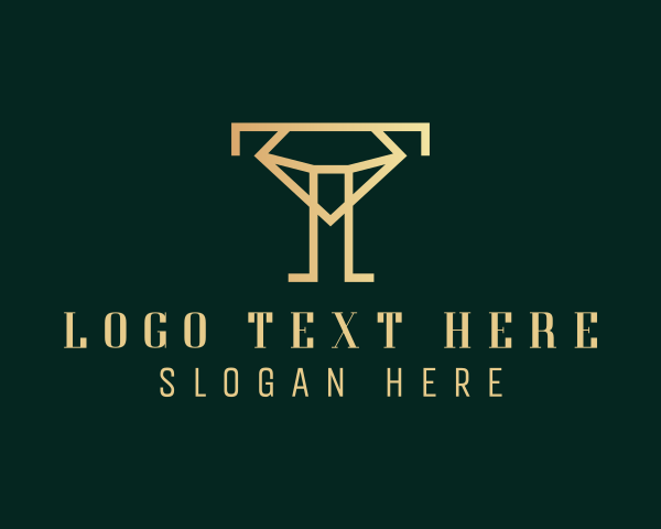 Diamond Jeweler Letter T logo