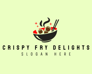 Asian Fried Rice Bowl logo design