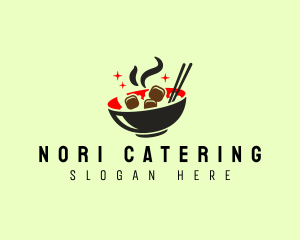 Asian Fried Rice Bowl logo design