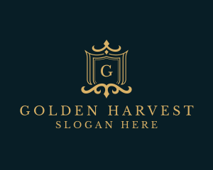 Ornate Boutique Shield logo design