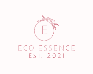 Eco Floral Wreath logo design