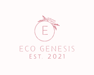 Eco Floral Wreath logo design