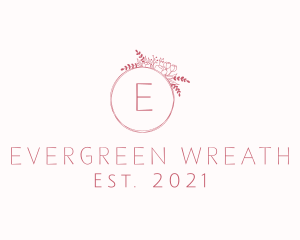 Eco Floral Wreath logo design