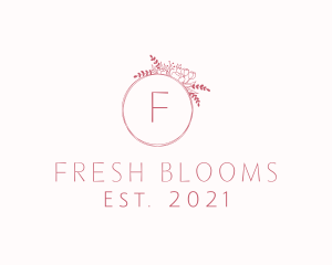 Eco Floral Wreath logo design