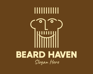 Hipster Beard Man logo design