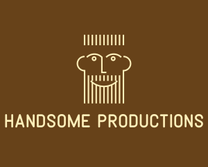 Hipster Beard Man logo