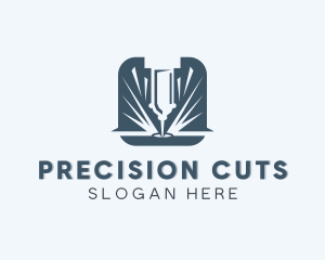 Industrial Laser Cutting Machine  logo design