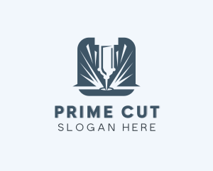 Industrial Laser Cutting Machine  logo design